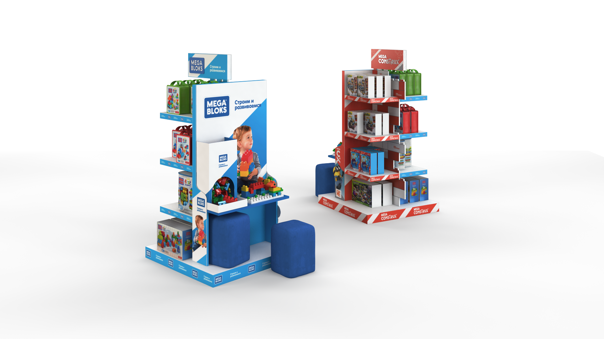 Стеллажи для компании Mattel