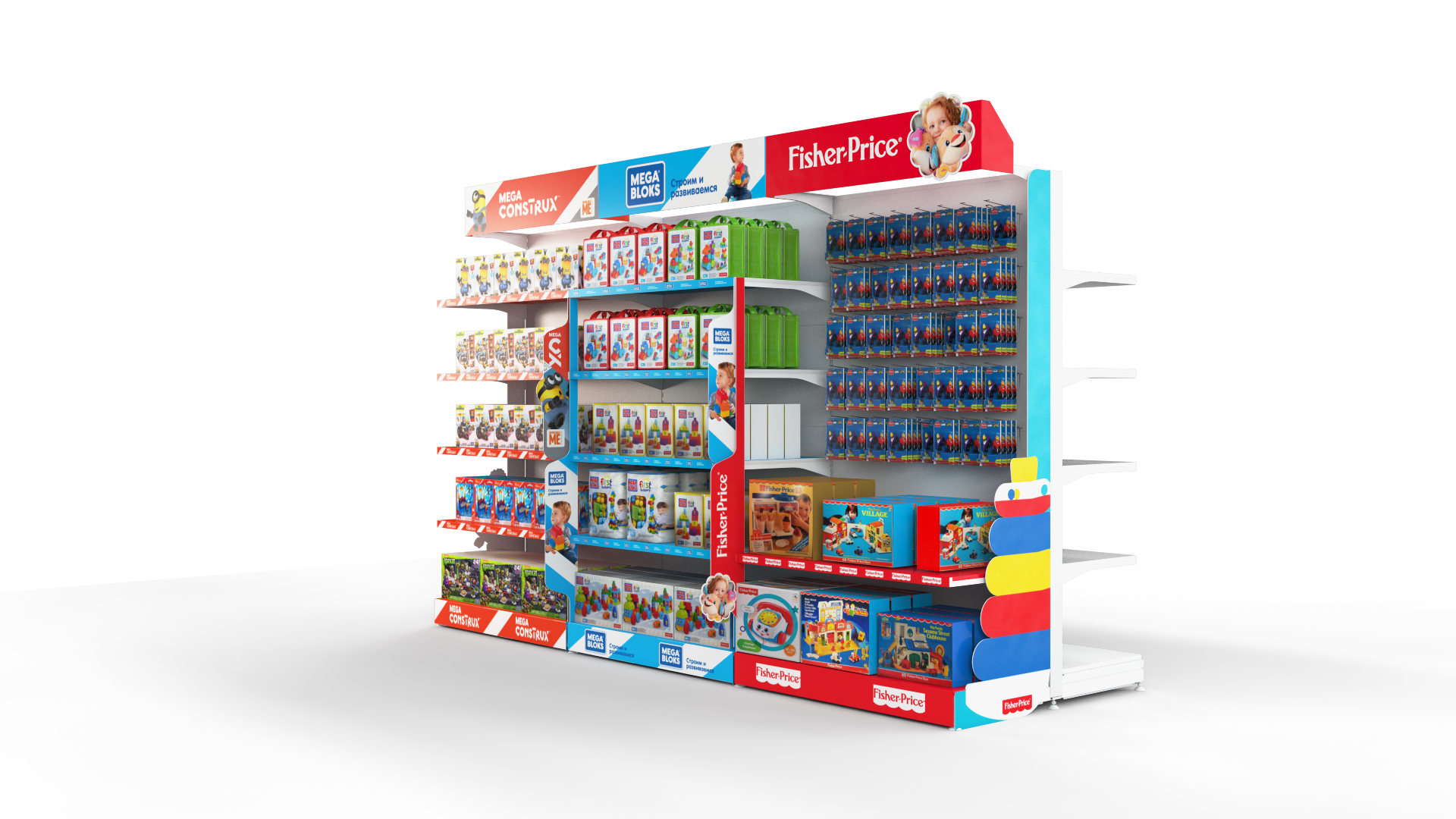 Стеллажи «Mattel» для сети «Лента»