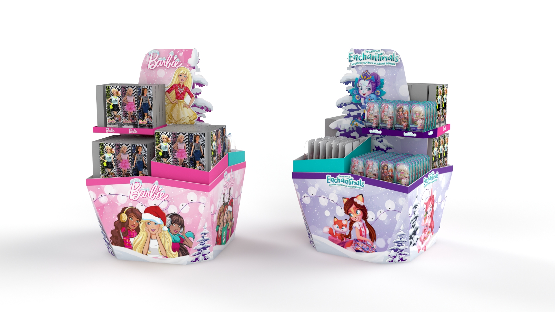 Новогодняя палета «Barbie/Enchanimsls» для MATTEL